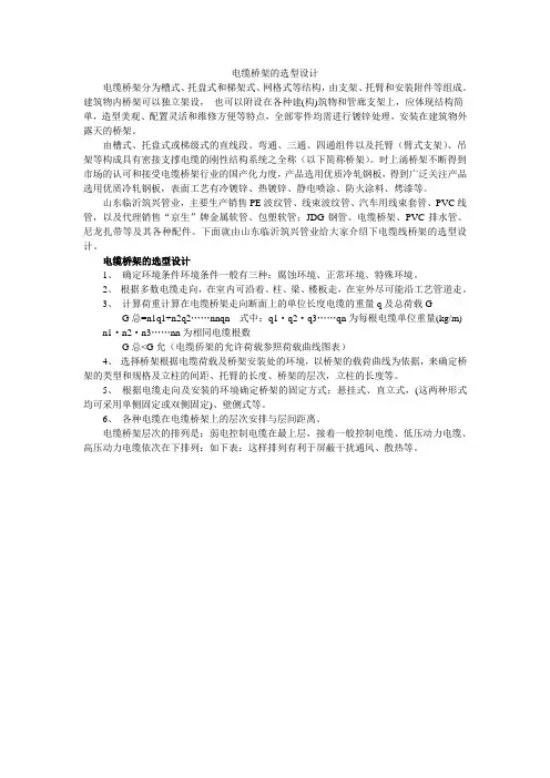 电缆桥架的选型设计
