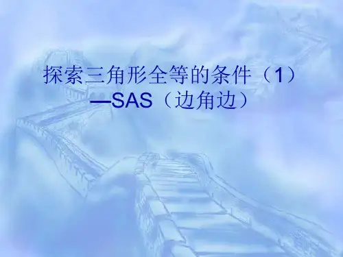 全等三角形的判定方法：边角边定理