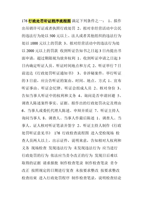 行政处罚听证程序流程图