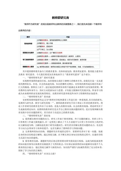 教师即研究者