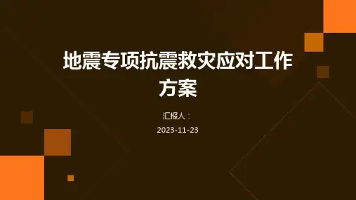 地震专项抗震救灾应对工作方案