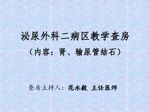 泌尿外科结石教学查房