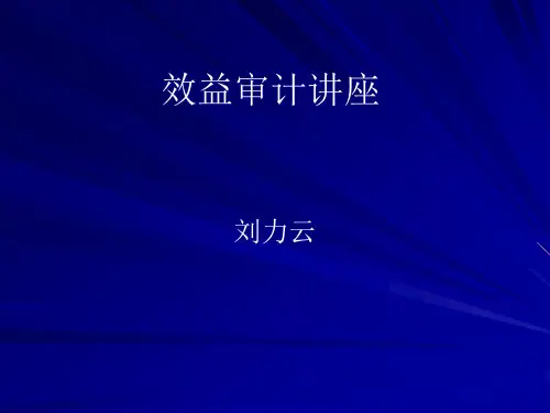 效益审计讲座(PPT57页)什么是效益审计.pptx