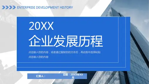 企业发展历程公司情况介绍PPT模板