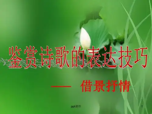 借景抒情表达技巧  ppt课件