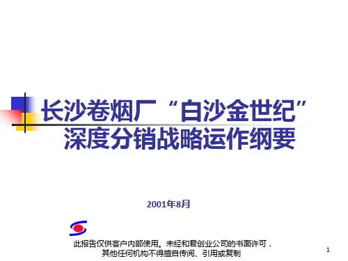 长沙卷烟厂深度分销运作纲要PPT课件