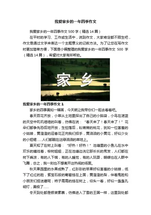 我爱家乡的一年四季作文