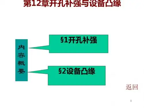 开孔补强与设备凸缘概述(PPT 43页)