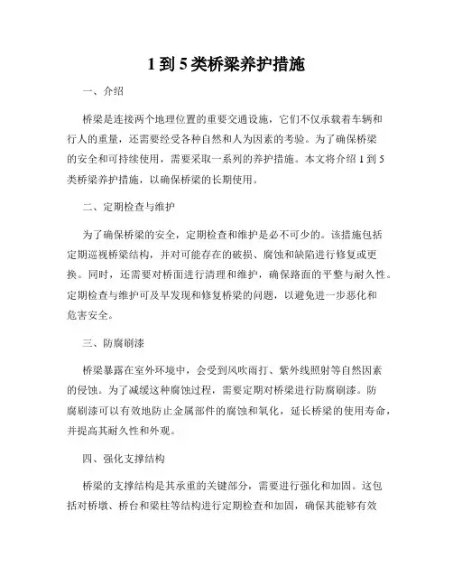 1到5类桥梁养护措施