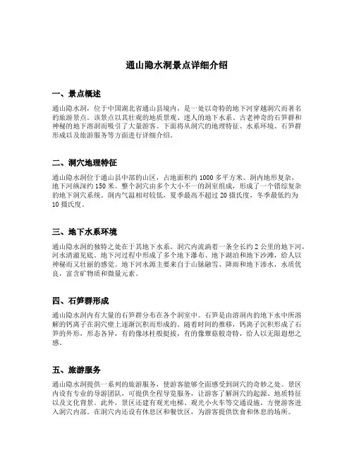 通山隐水洞景点详细介绍
