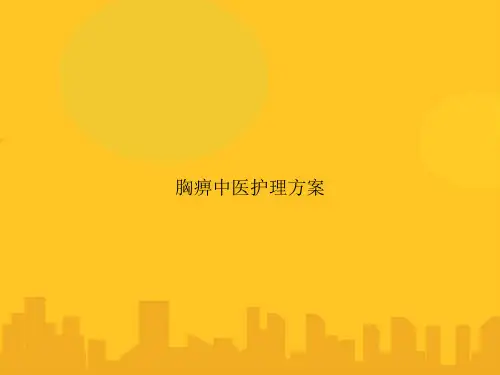 胸痹中医护理方案PPT优秀版