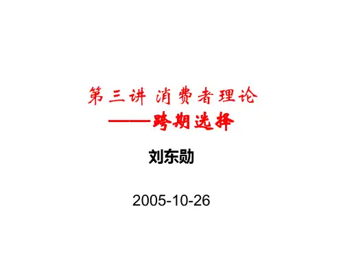 10 第3讲 跨期选择