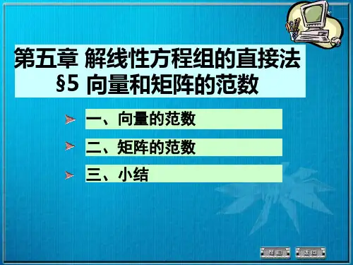 数值分析5-5(向量和矩阵的范数)