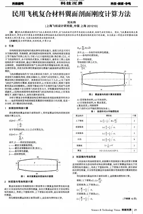 民用飞机复合材料翼面剖面刚度计算方法