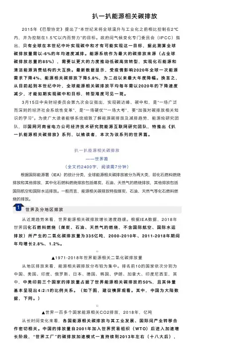 扒一扒能源相关碳排放