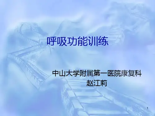 呼吸功能训练 PPT课件