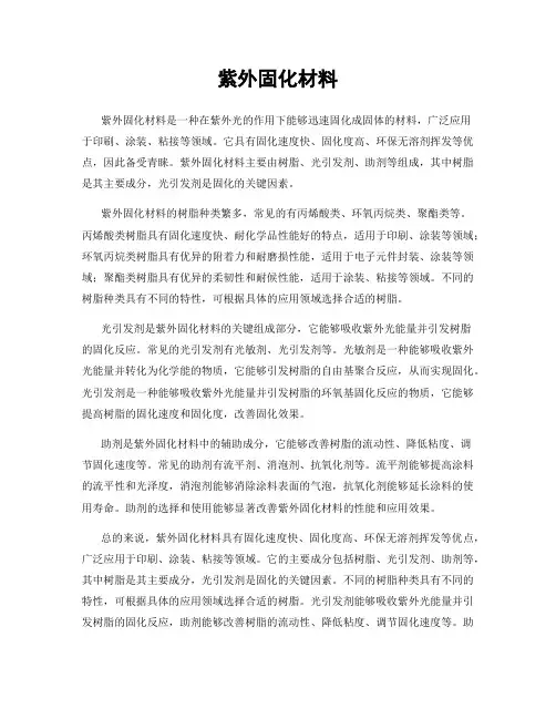 紫外固化材料