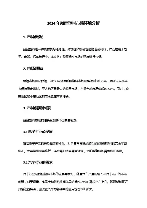 2024年酚醛塑料市场环境分析