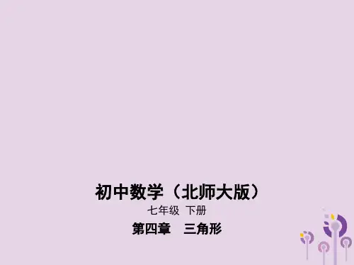 七年级数学下册 第4章 三角形 4.1 认识三角形课件 (新版)北师大版