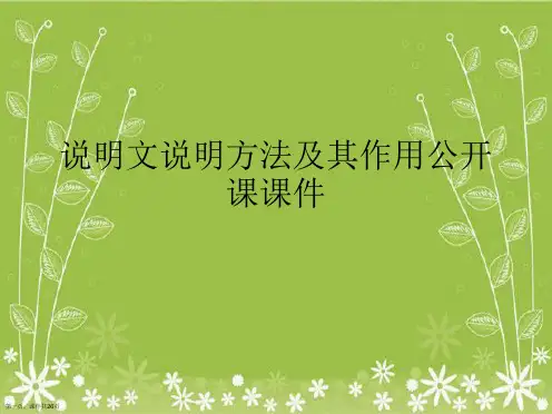 说明文说明方法及其作用公开课