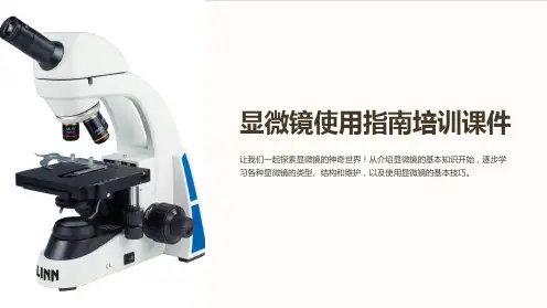 显微镜使用指南培训课件