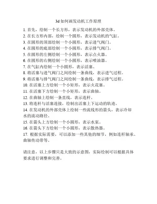 3d如何画发动机工作原理