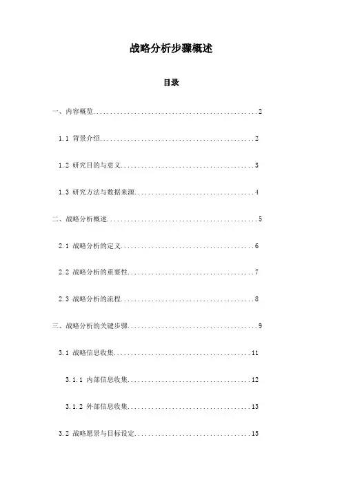 战略分析步骤概述