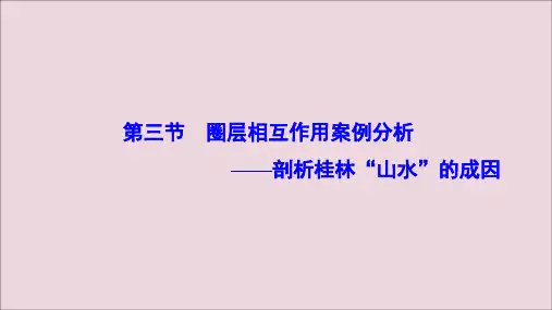 高中地理第三单元从圈层作用看地理环境内在规律第三节圈层相互作用案例分析—剖析桂林“山水”的成因课件