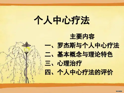 个人中心疗法  精品课件  讲课用
