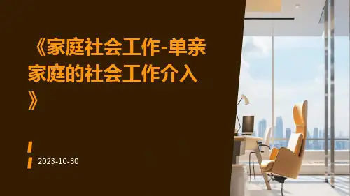 家庭社会工作单亲家庭的社会工作介入