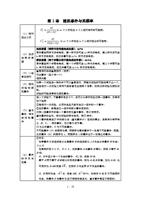 概率论与数理统计公式整理[超全免费版]