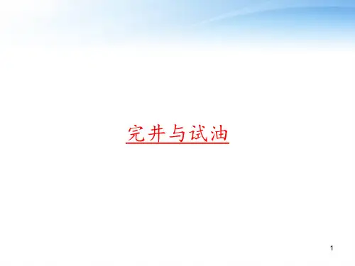 完井与试油 ppt课件