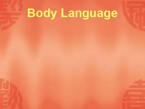 精选幻灯片-Body_language肢体语言_PPT
