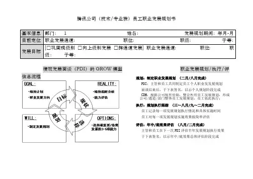 腾讯员工职业发展规划书-(技术和专业族)