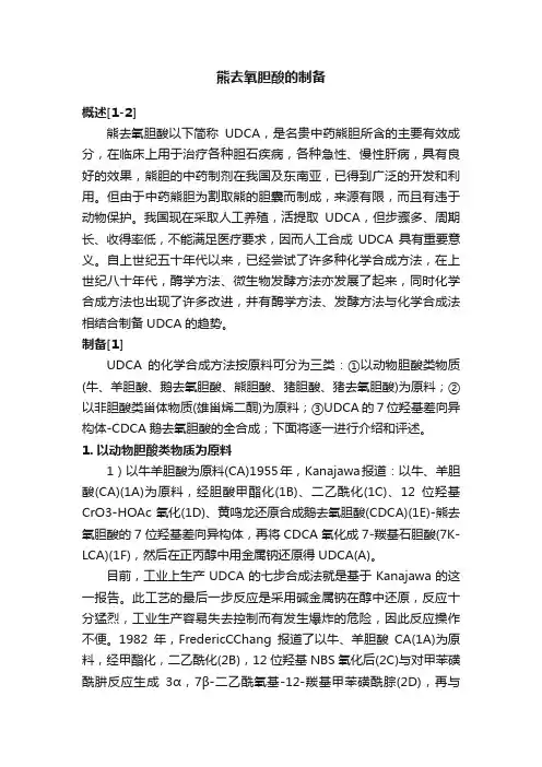 熊去氧胆酸的制备