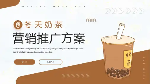 饮料奶茶招商商业计划书PPT模版 