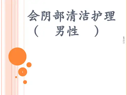 会阴部清洁护理(男性)  ppt课件