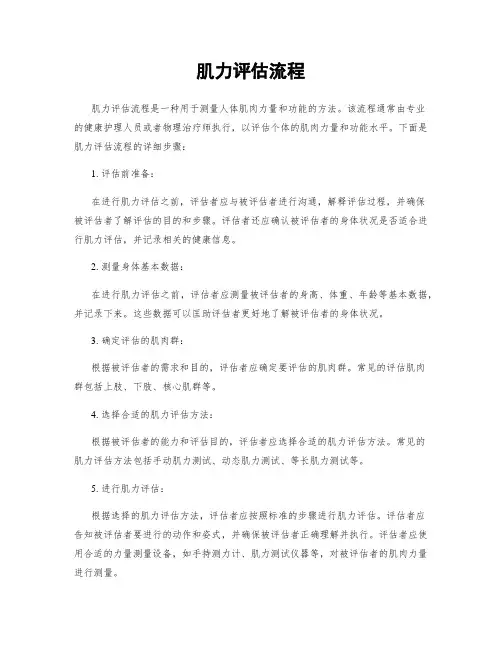 肌力评估流程