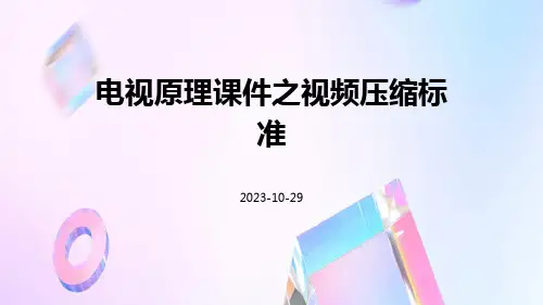 电视原理课件之视频压缩标准