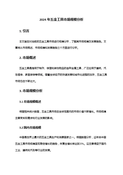 2024年五金工具市场规模分析