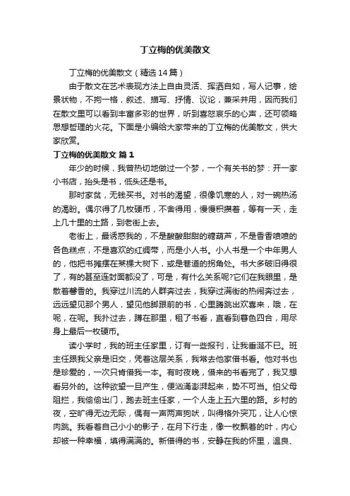 丁立梅的优美散文（精选14篇）