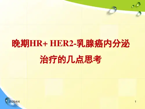 晚期HR+ HER2-乳腺癌内分泌治疗的几点思考PPT参考幻灯片