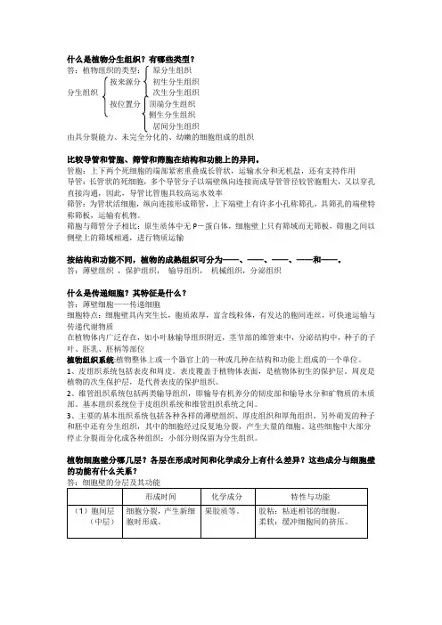 植物学复习资料