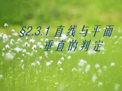 线面垂直的判定定理(公开课)