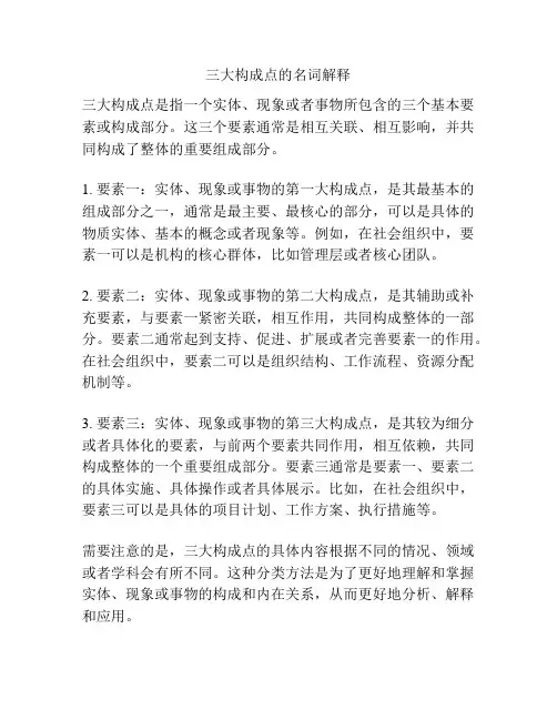 三大构成点的名词解释