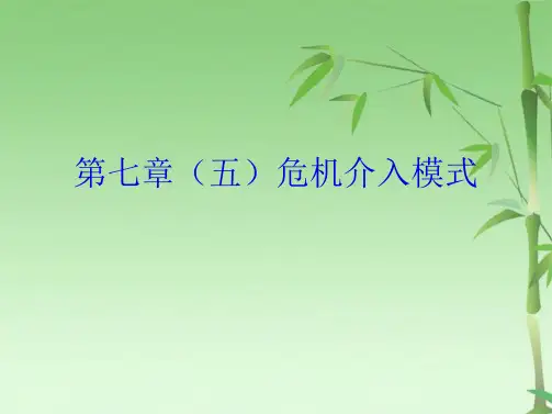 个案工作——危机介入模式(共32张PPT)