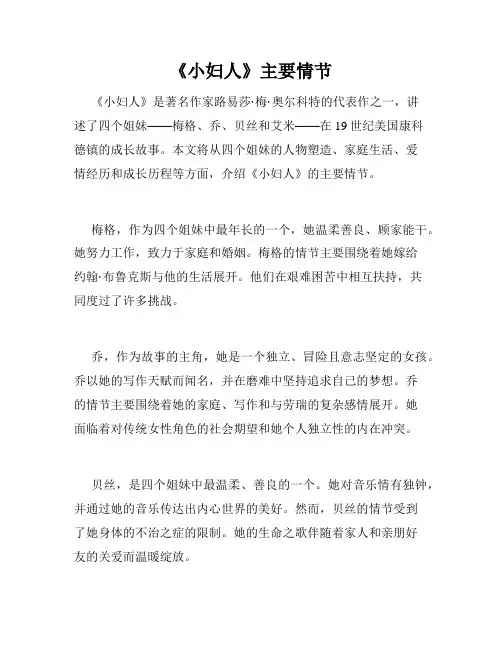 《小妇人》主要情节