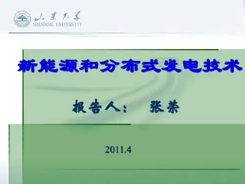 培训课件1 新能源和分布式发电技术