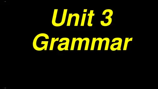 人教版高中英语必修三UnitgrammarPPT