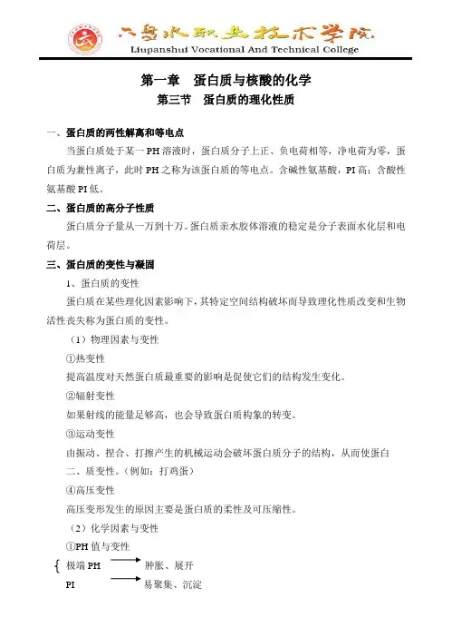 蛋白理化性质
